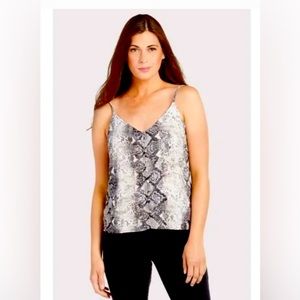 Sanctuary Snakeskin Button Down Cami - M